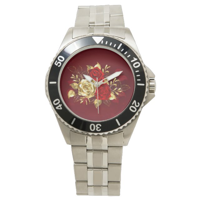 Reloj De Pulsera Tres Rosas Joyas (Anverso)