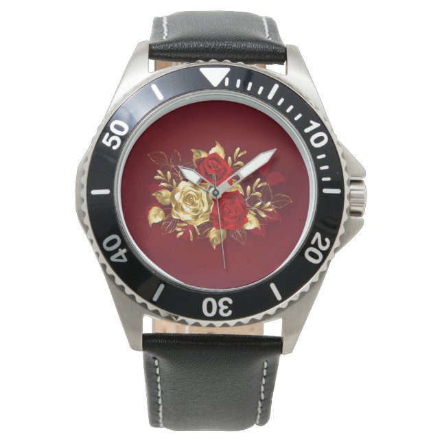 Reloj De Pulsera Tres Rosas Joyas (Anverso)