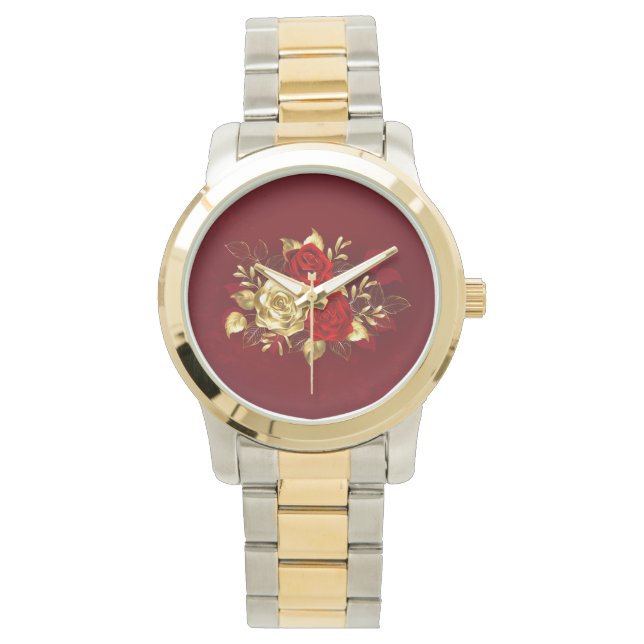 Reloj De Pulsera Tres Rosas Joyas (Anverso)