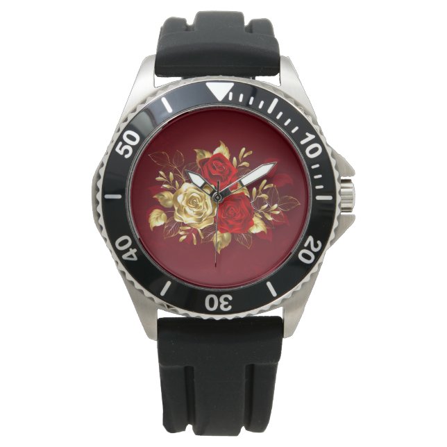 Reloj De Pulsera Tres Rosas Joyas (Anverso)