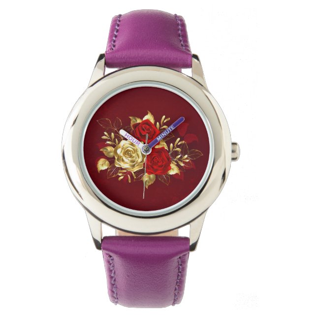 Reloj De Pulsera Tres Rosas Joyas (Anverso)