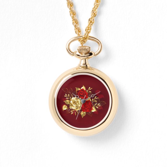 Reloj De Pulsera Tres Rosas Joyas (Anverso)