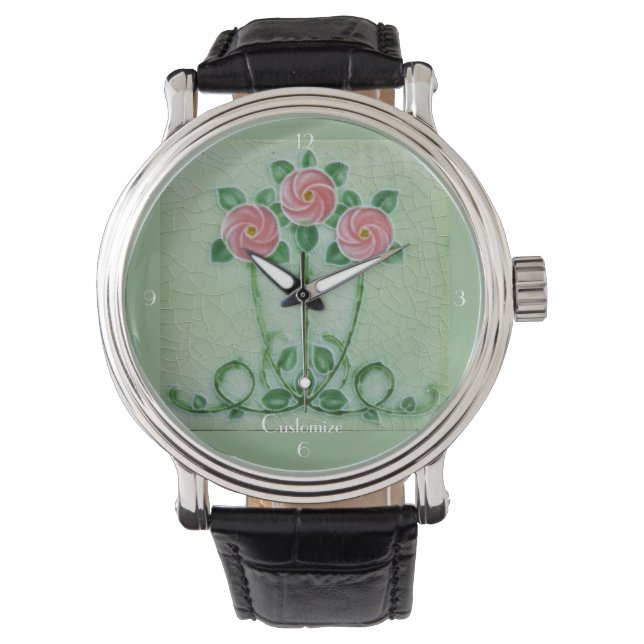 Reloj De Pulsera Tres rosas rosadas Thunder_Cove (Anverso)