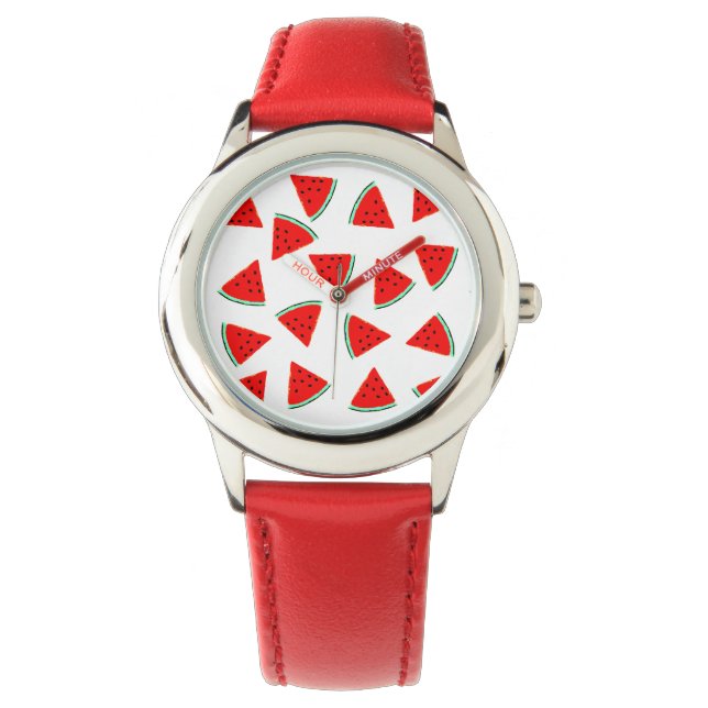 Reloj De Pulsera Triángulos del patrón de la sandía (Anverso)