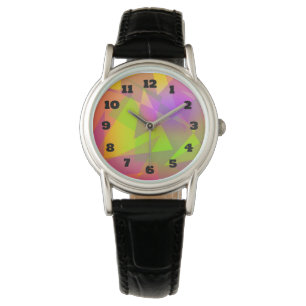 Reloj De Pulsera Triángulos y Rectángulos abstractos