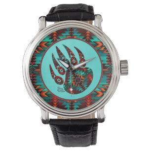 Reloj De Pulsera Tribal Bear Paw Kokopelli Watch