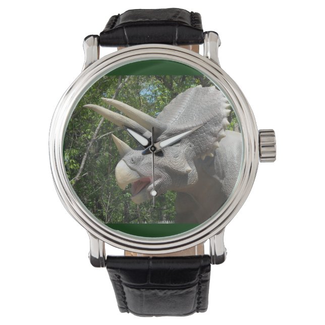 Reloj De Pulsera Triceratops Dinosaur (Anverso)