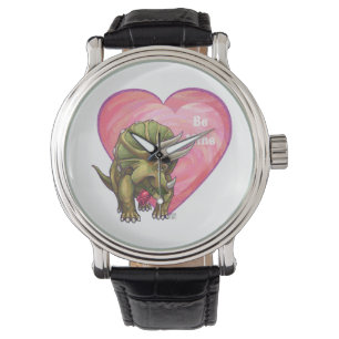 Reloj De Pulsera Triceratops Red Rose Heart