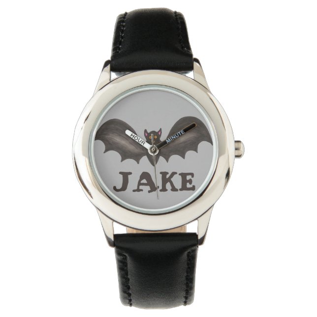 Reloj De Pulsera Trick o trato espeluznante de Black Bat Halloween (Anverso)