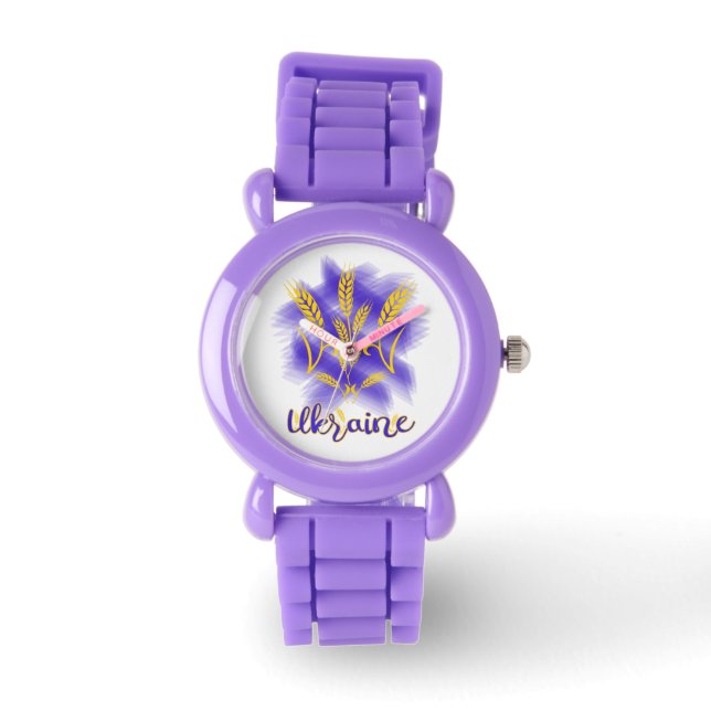 Reloj De Pulsera Tridente ucraniano hecho de oído de trigo (Anverso)