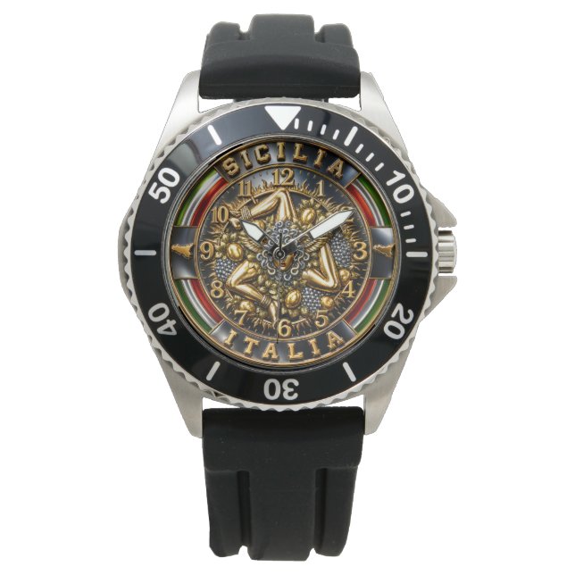 Reloj De Pulsera Trinacria Sicilia Italia  (Anverso)
