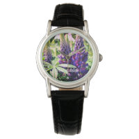 Trío de flores de lupino morado personalizado