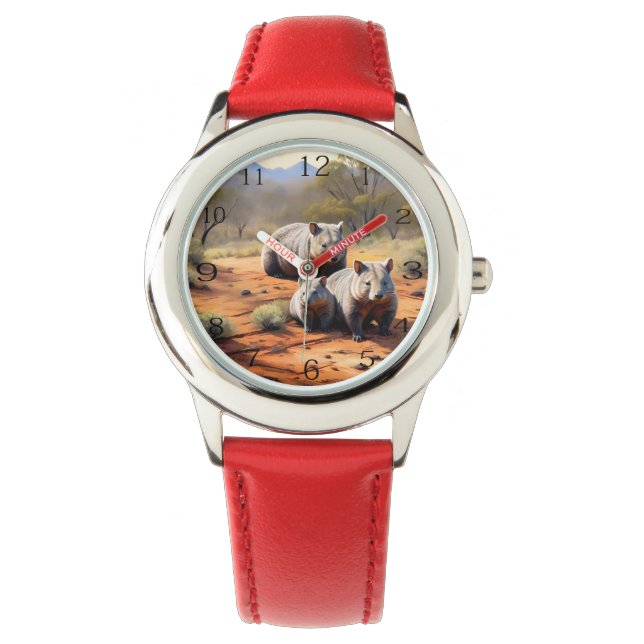 Reloj De Pulsera Trío de las salidas: Wombat Wanderers, (Anverso)
