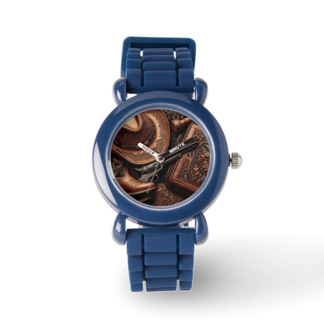 Reloj De Pulsera Trío occidental: Gorra, botes, rebelión (Anverso)
