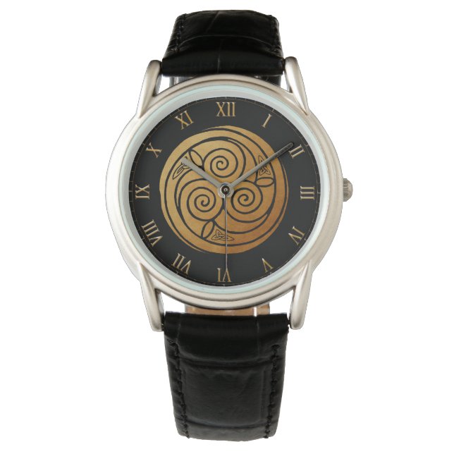 Reloj De Pulsera Triple Swirl Celtic Mandala (Anverso)
