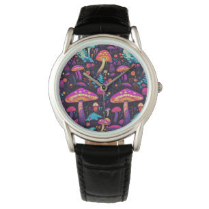 Reloj De Pulsera Trippy Retro Mushroom Watch