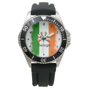 Reloj De Pulsera Trituración irlandesa de colores Shamrock personal