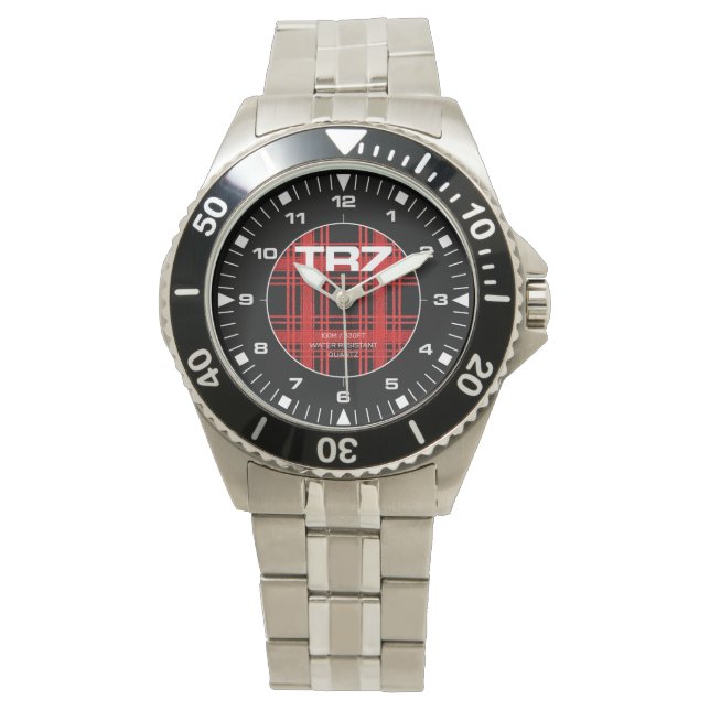 Reloj De Pulsera Triumph TR7 - Red Tartan Detail - Divers Watch (Anverso)