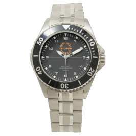 Reloj De Pulsera Triunfo Laurel Wreath - Naranja - Divers Watch. Wa