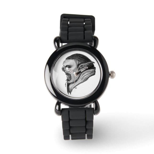 Reloj De Pulsera Troll - diseño en blanco y negro (Anverso)