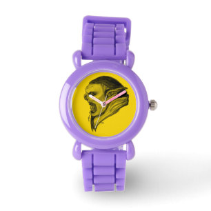 Reloj De Pulsera Troll - diseño negro y amarillo