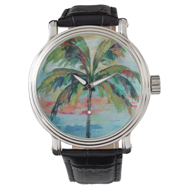 Reloj De Pulsera Tropical | Árbol de palma (Anverso)