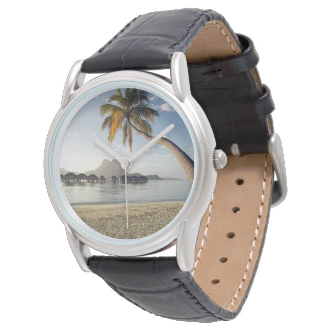 Reloj De Pulsera Tropical Beaches | Beach Huts, Bora Bora (Angular)