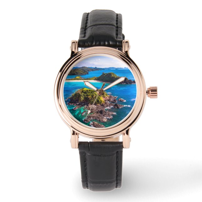 Reloj De Pulsera Tropical Beaches | El Nido Phillipines (Anverso)
