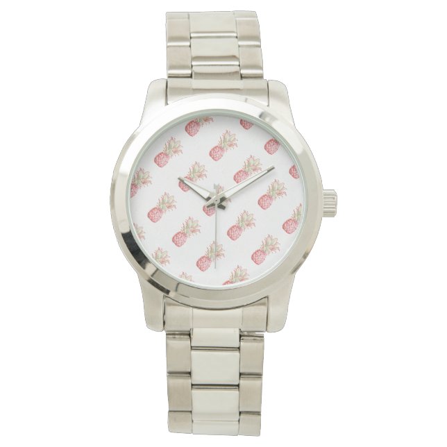 Reloj De Pulsera Tropical | Piña rosa (Anverso)