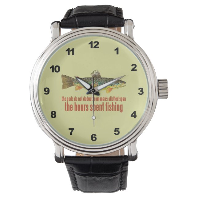 Reloj De Pulsera Trout Fly Fisherman (Anverso)