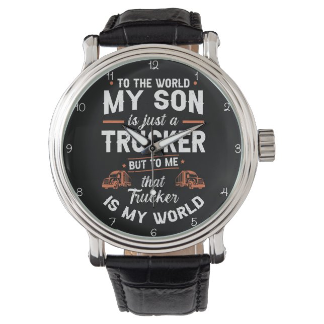 Reloj De Pulsera Trucker Son, My World Clock (Anverso)