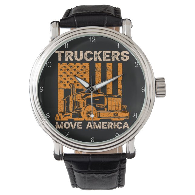 Reloj De Pulsera Truckers Move America: Orange Pride (Anverso)