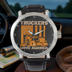 Reloj De Pulsera Truckers Move America: Orgullo Naranja