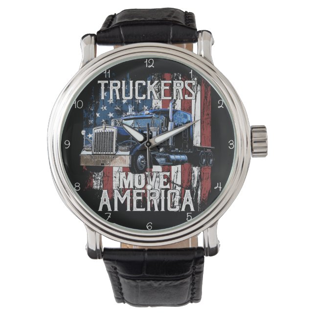 Reloj De Pulsera Truckers Move America Patriotic (Anverso)