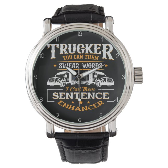 Reloj De Pulsera Trucker's Swear Words: Sentence Enhancer (Anverso)