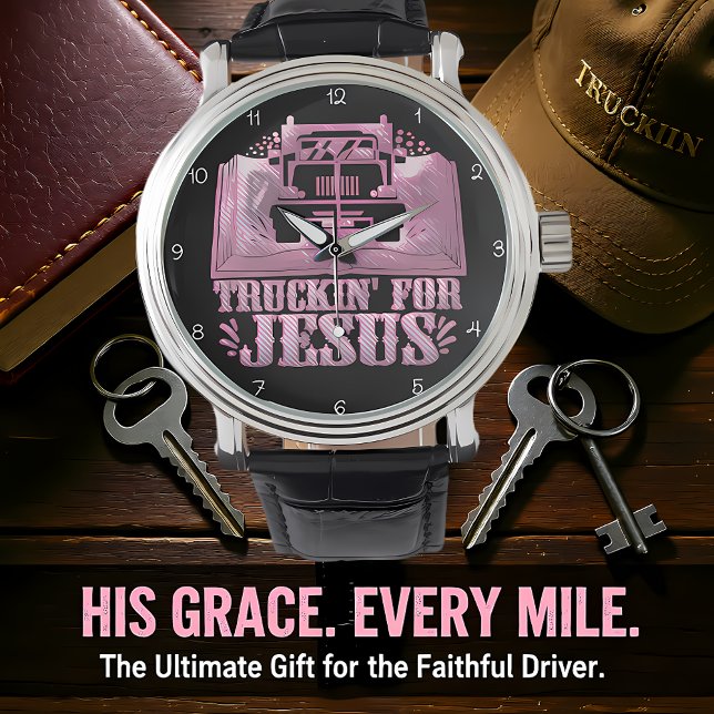 Reloj De Pulsera Truckin' For Jesus: Pink Faith (Subido por el creador)