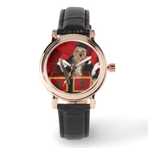 Reloj De Pulsera Truco mágico del golden retriever