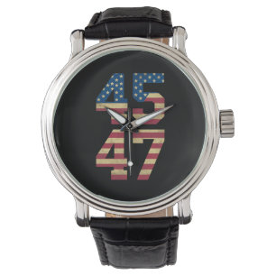 Reloj De Pulsera Trump 2024 45 47 Bandera Americana Vintage Retro 4