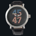 Reloj De Pulsera Trump 2024 45 47 Retro de bandera estadounidense a<br><div class="desc">Trump 2024 45 47 Retro de bandera estadounidense antigua 4547 Trump 2024</div>