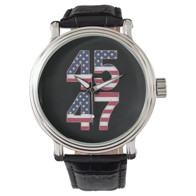 Reloj De Pulsera Trump 2024 45 47 Vintage (Anverso)