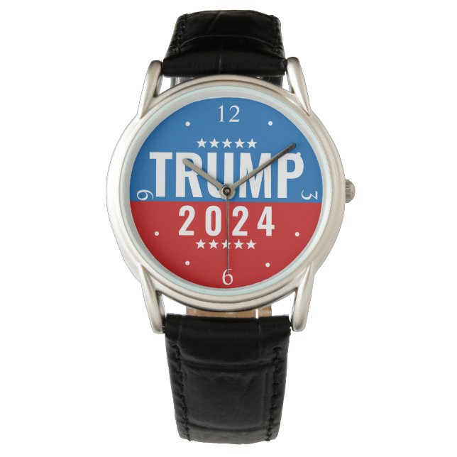 Reloj De Pulsera Trump 2024 Negrita patriótica (Anverso)