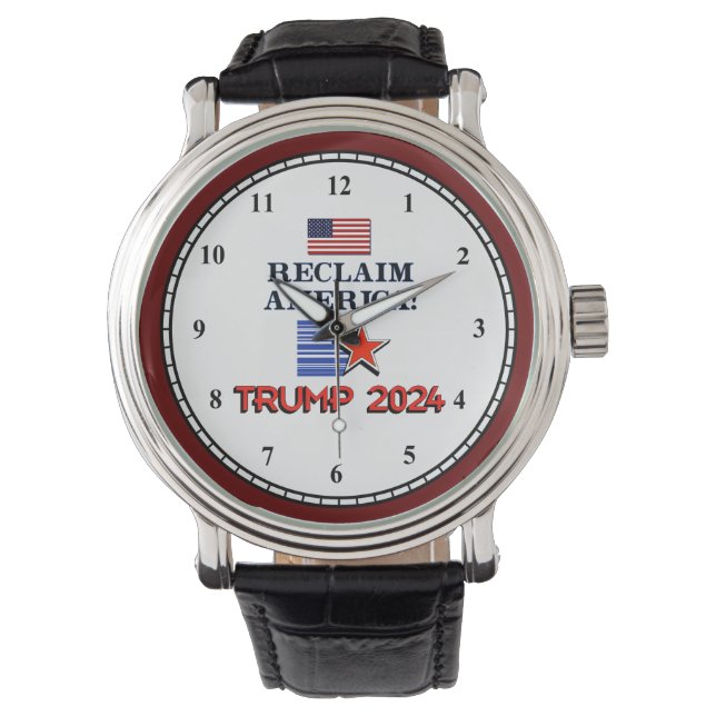 Reloj De Pulsera Trump 2024 Reclama América Watch (Anverso)