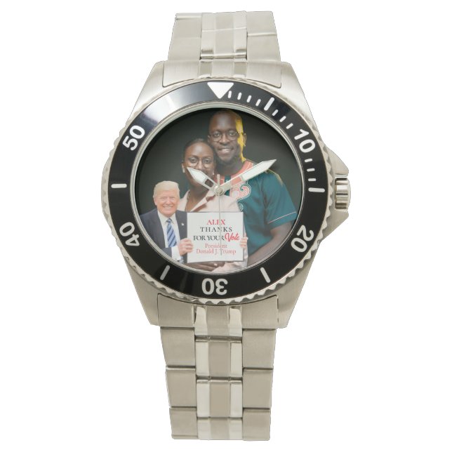 Reloj De Pulsera Trump 2024: Tus Navidades fotográficos personaliza (Anverso)