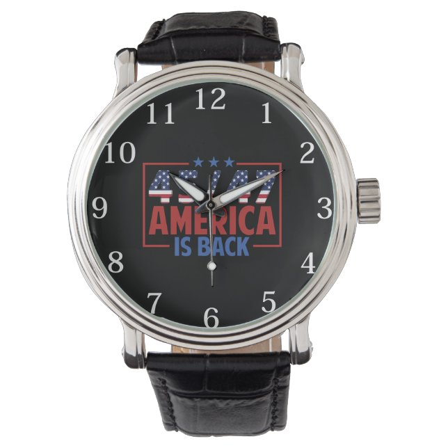 Reloj De Pulsera Trump 45-47 Estados Unidos está de vuelta (Anverso)