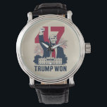 Reloj De Pulsera Trump ganó de nuevo las elecciones presidenciales<br><div class="desc">Trump ganó de nuevo la 47° bandera estadounidense en las elecciones de 2024</div>