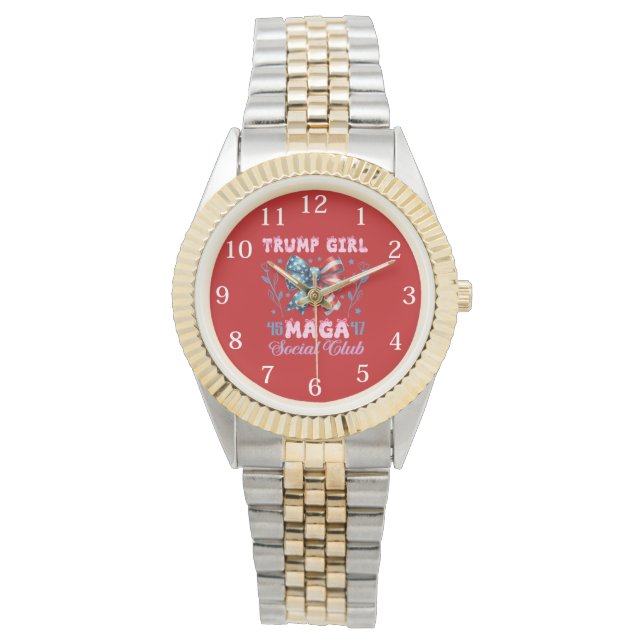 Reloj De Pulsera Trump Girl 45-47 Maga (Anverso)