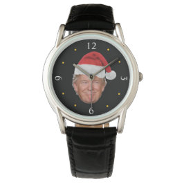 Reloj De Pulsera Trump Santa Hat: Diseño de Navidades patrióticos