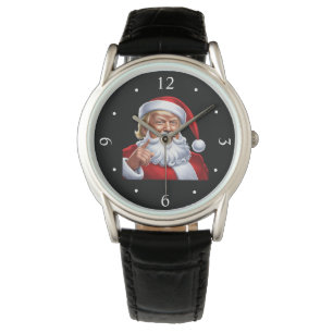 Reloj De Pulsera Trump Santa Navidades: Diseño patriótico festivo