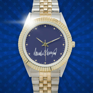 Reloj De Pulsera Trump Signature estrellas y rayas azul oscuro