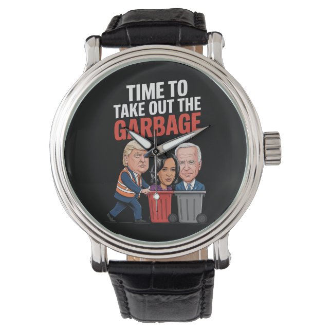 Reloj De Pulsera Trump Tiempo De Sacar La Basura (Anverso)